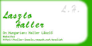laszlo haller business card