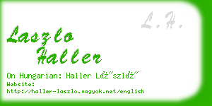 laszlo haller business card